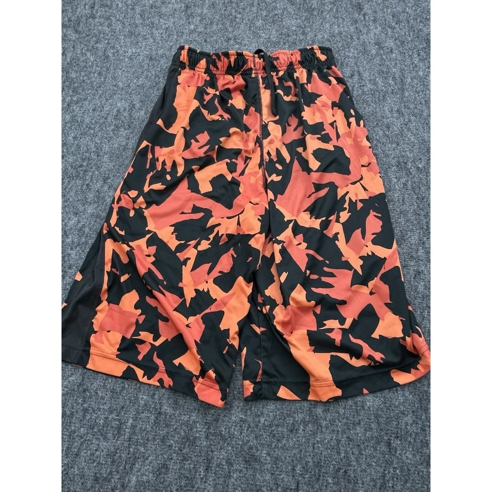 Nike Dri-Fit Boys Orange & Black Basketball Shorts With‎ Pockets Swoosh Size XL